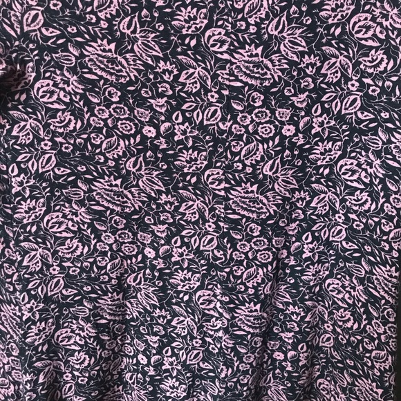 Express Black and Pink Floral Long Sleeve Dress - Picture 7 of 9